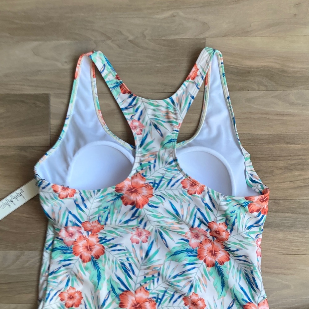 Nicole Miller One piece racerback Swimsuit Bellini blossom floral printed 2X - Picture 7 of 14